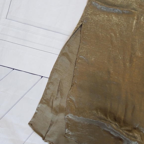 Roaman's silky blouse army green plus sz 12W - Picture 3 of 11